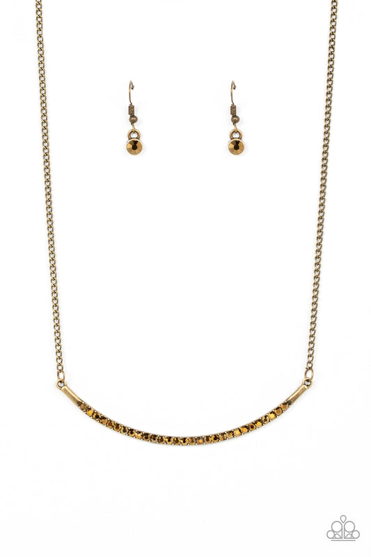 Paparazzi Collar Poppin Sparkle - Brass Necklace