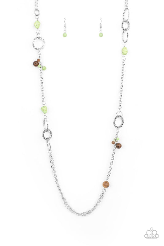 Paparazzi Sandstone Safari - Green Necklace