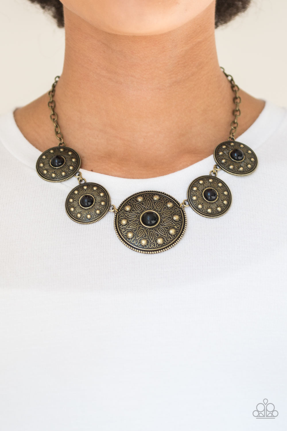 Paparazzi Hey, SOL Sister - Black Brass Necklace