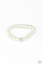 Paparazzi Poshing Your Luck - White Bracelet