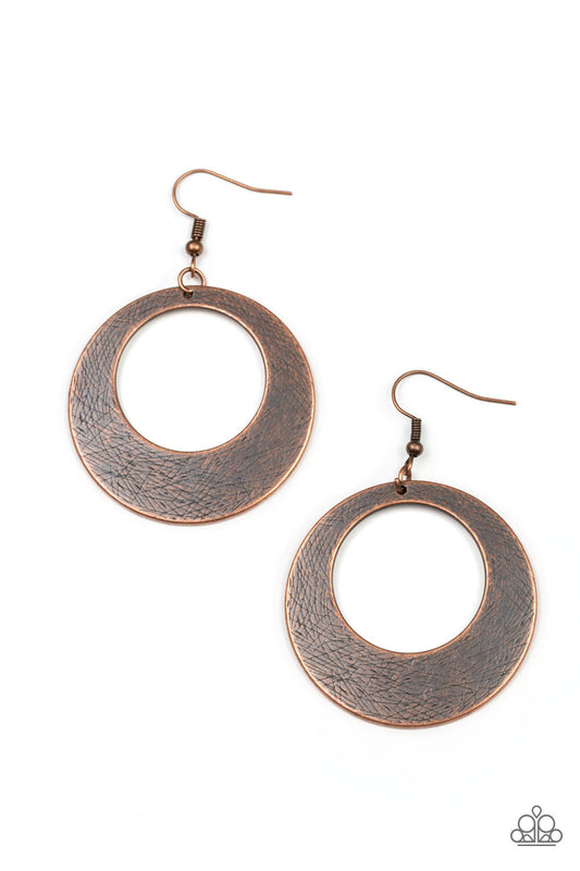 Paparazzi Outer Plains - Copper Earrings