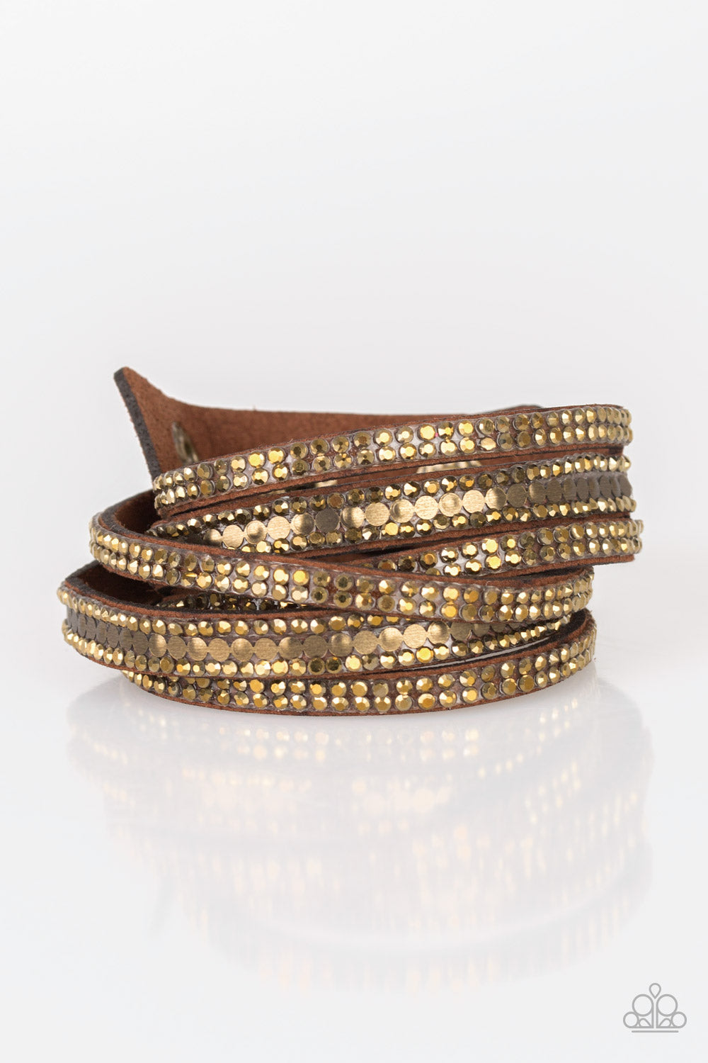 Paparazzi Rock Star Attitude - Brass Urban Wrap Bracelet