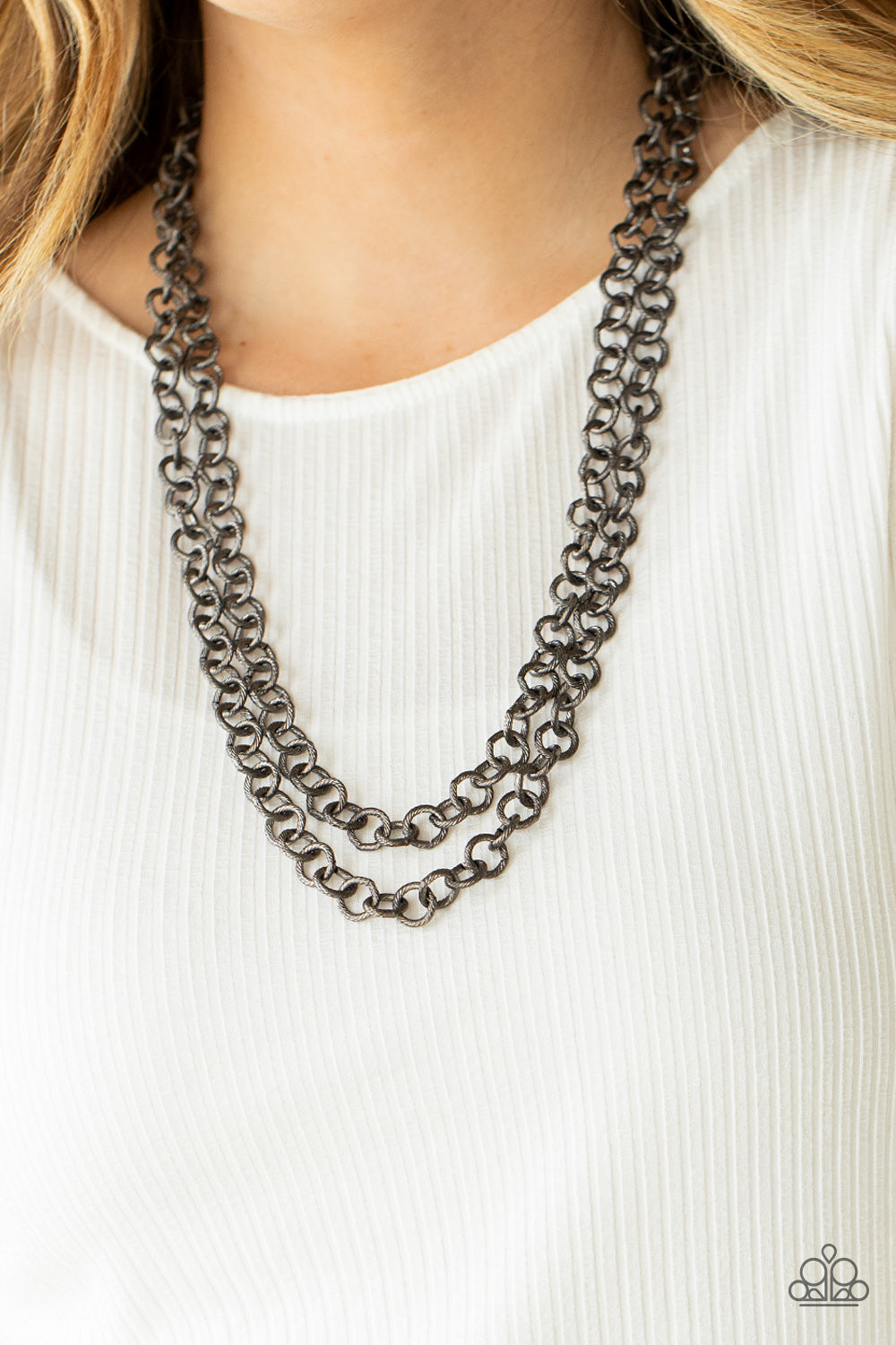 Paparazzi Grunge Goals - Black Necklace