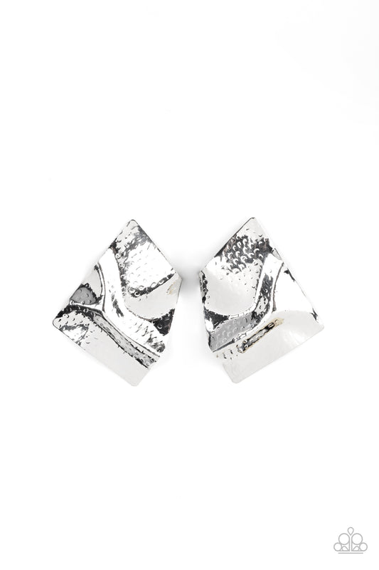 Paparazzi Modern Maverick - Silver Earrings