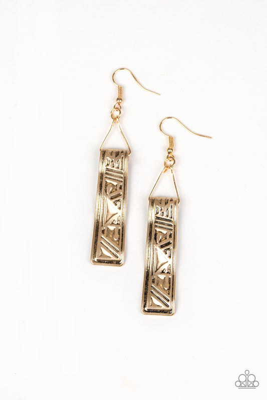 Paparazzi Ancient Artifacts - Gold Earrings