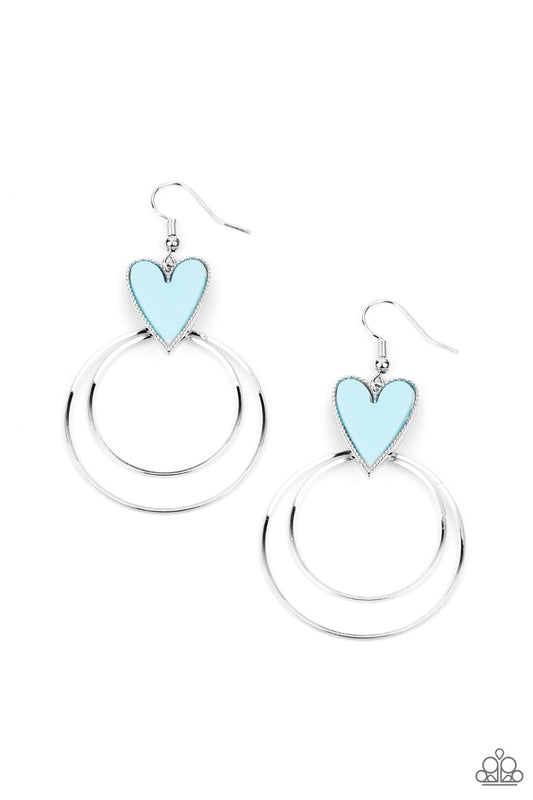 Happily Ever Hearts - Blue Earrings