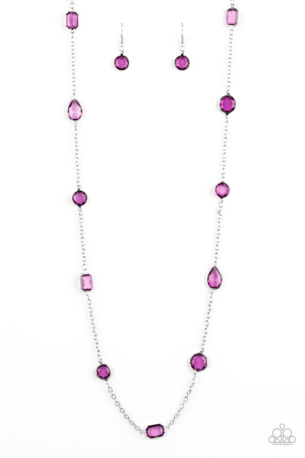 Paparazzi Glassy Glamorous - Purple Necklace