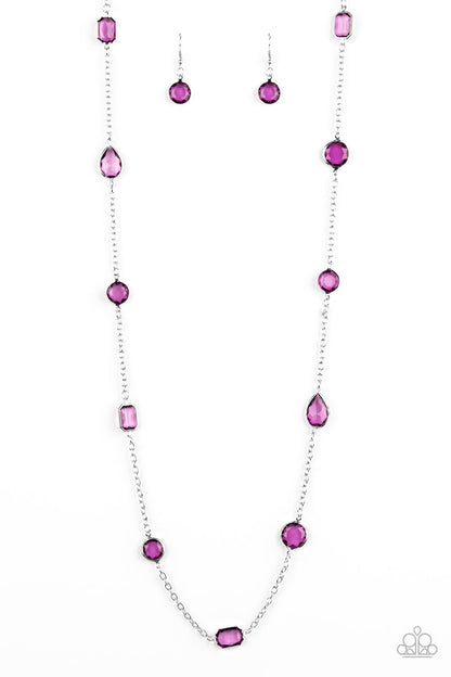 Paparazzi Glassy Glamorous - Purple Necklace