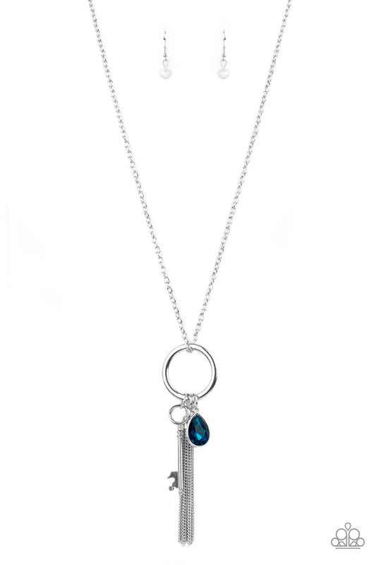 Paparazzi Unlock Your Sparkle - Blue Key Necklace