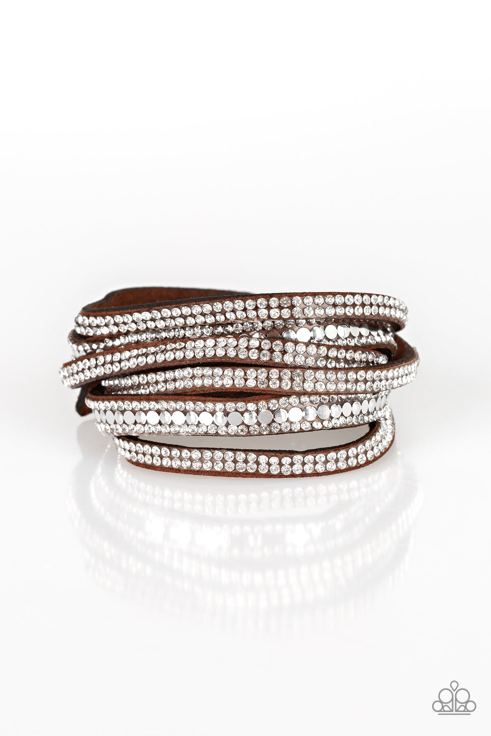 Paparazzi Rock Star Attitude - Brown Urban Wrap Bracelet