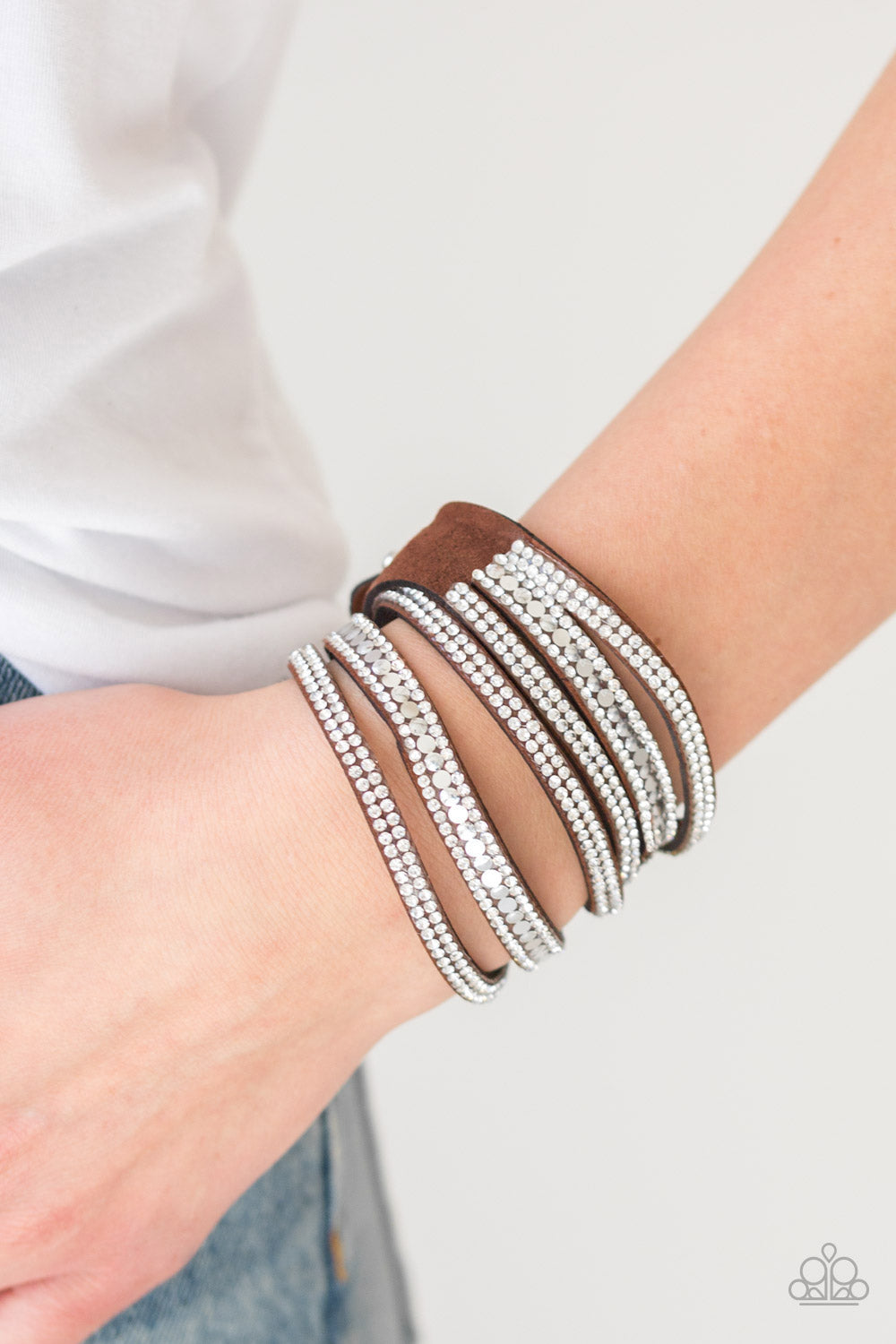 Paparazzi Rock Star Attitude - Brown Urban Wrap Bracelet