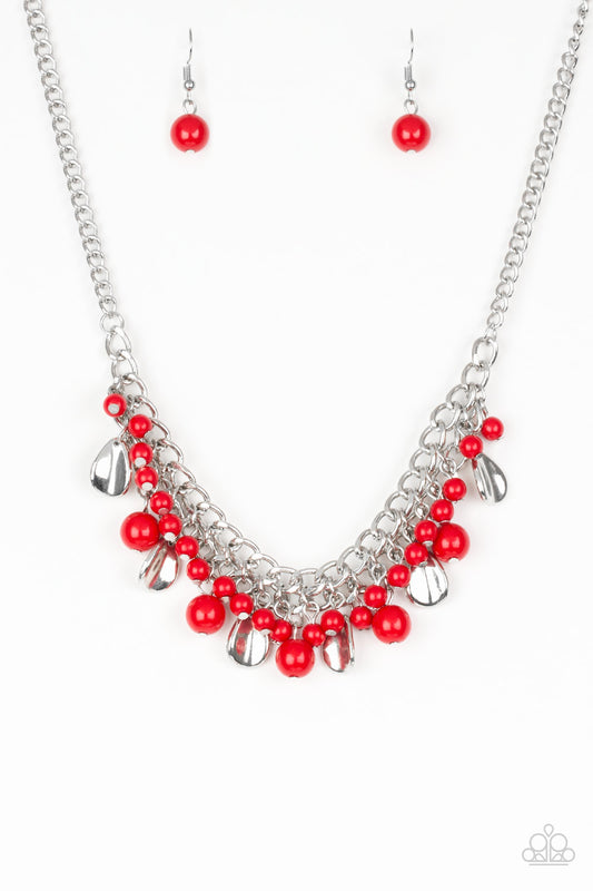 Paparazzi Summer Showdown - Red Necklace