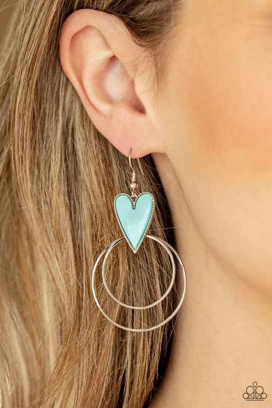 Happily Ever Hearts - Blue Earrings
