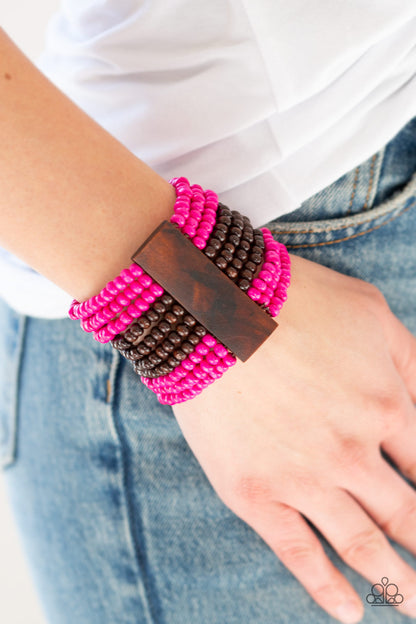 Paparazzi JAMAICAN Me Crazy - Pink Bracelet
