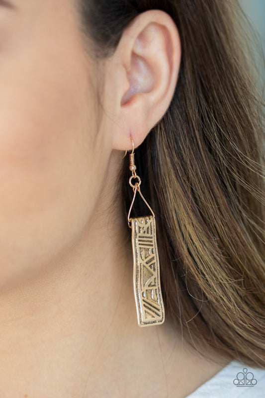 Paparazzi Ancient Artifacts - Gold Earrings