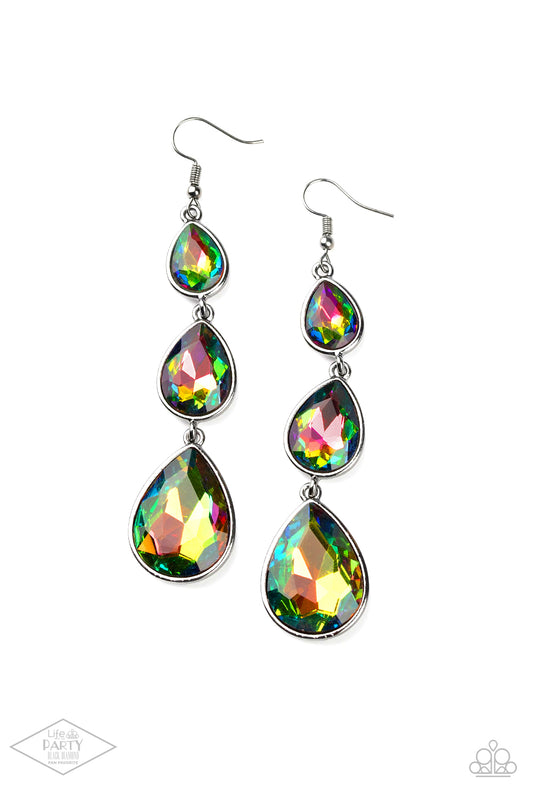 Paparazzi Metro Momentum - Multi Oil Spill Earrings