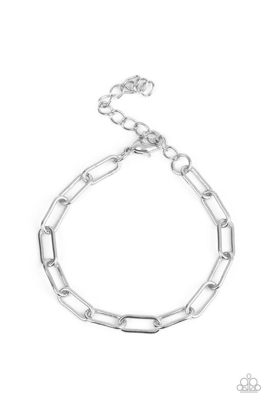 Paparazzi Tailgate Party - Silver Men's Bracelet