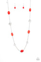 Paparazzi Glossy Glamorous - Red Necklace