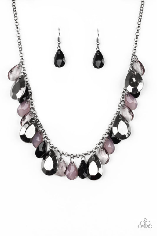 Paparazzi Hurricane Season - Black Necklace