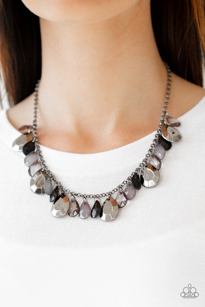 Paparazzi Hurricane Season - Black Necklace