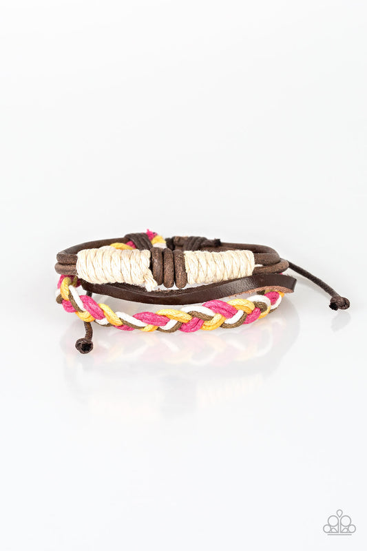 Paparazzi I Like To Hike - Multi Pink Urban Bracelet