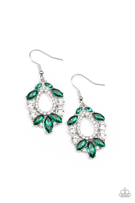 Paparazzi New Age Noble - Green Earrings