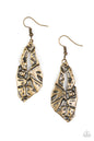 Paparazzi Cave Cavalier - Brass Earrings
