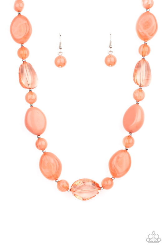 Paparazzi Staycation Stunner - Orange Necklace