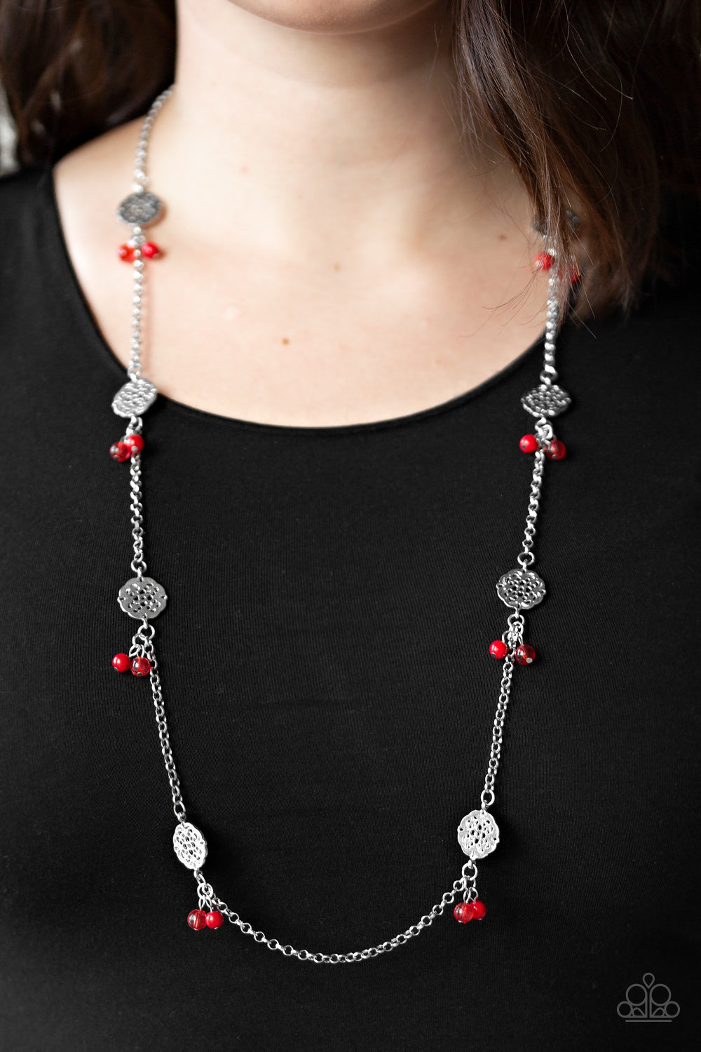 Paparazzi Necklace - Sky Quest - Red Rhinestone – Smitten with Jewels