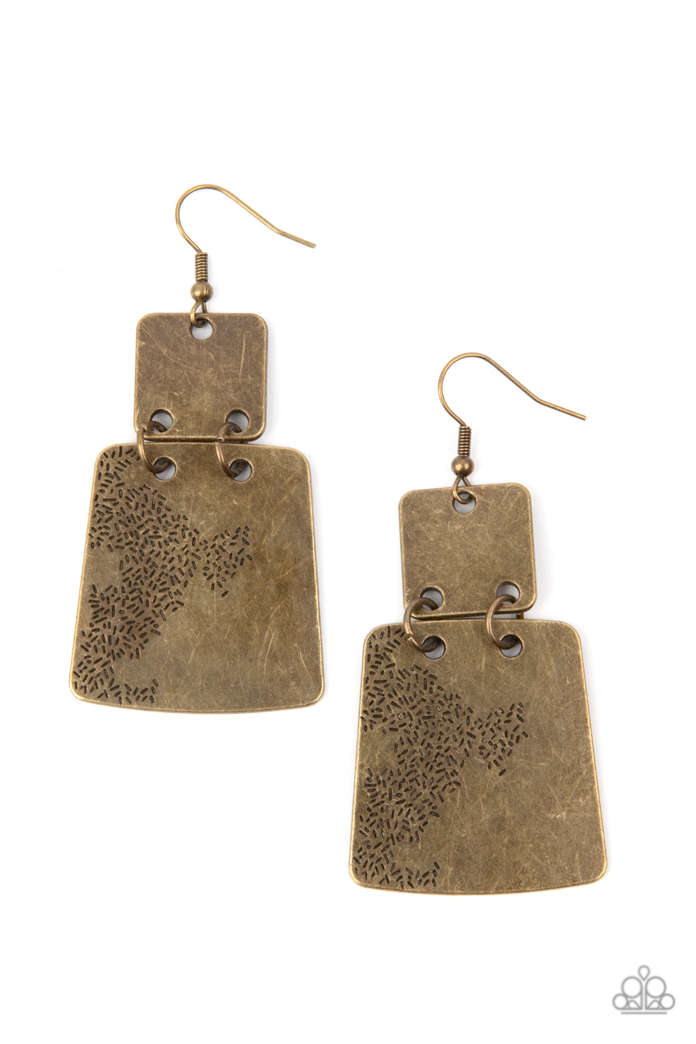 Paparazzi Tagging Along - Brass Earrings