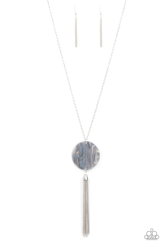 Paparazzi Up FAUX Grabs - Silver Necklace
