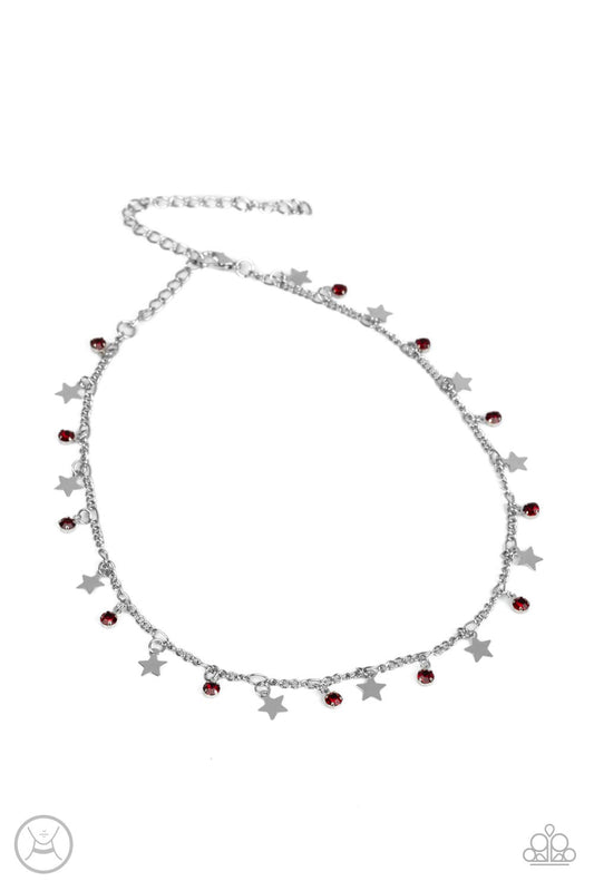 Paparazzi Little Lady Liberty - Red Star Choker Necklace