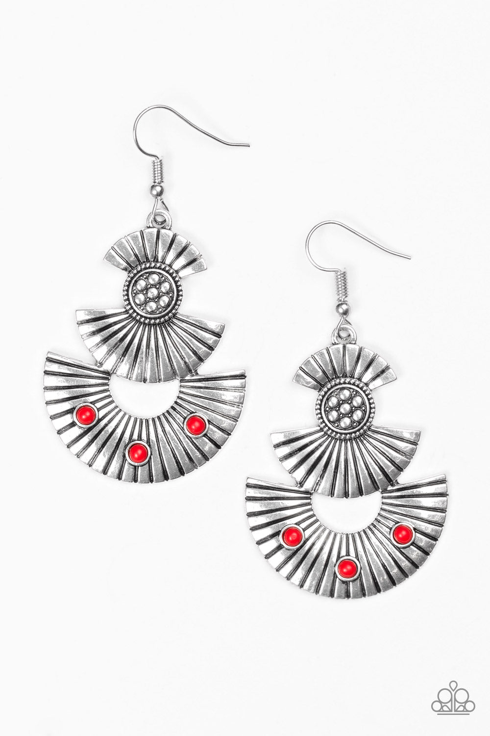 Paparazzi Far East - Red Earrings