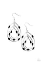 Paparazzi Rippling Rapport - Black Earrings
