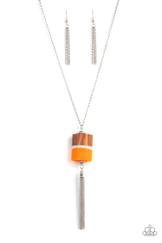 Paparazzi Reel It In - Orange Necklace