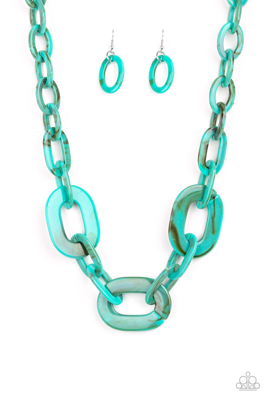 Paparazzi All In-VINCIBLE - Blue Acrylic Necklace