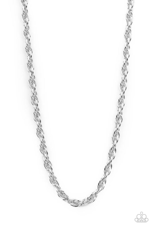 Paparazzi Extra Entrepreneur - Silver Men's Necklace