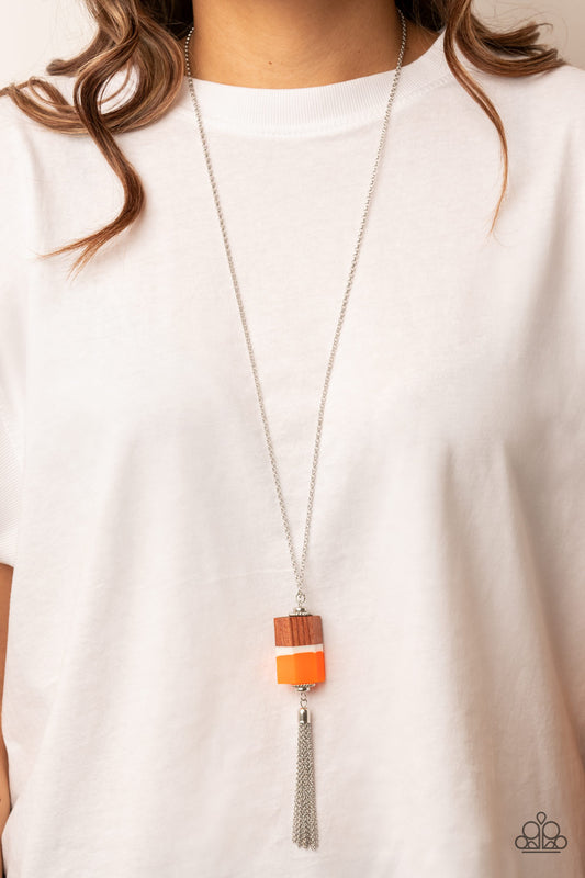 Paparazzi Reel It In - Orange Necklace