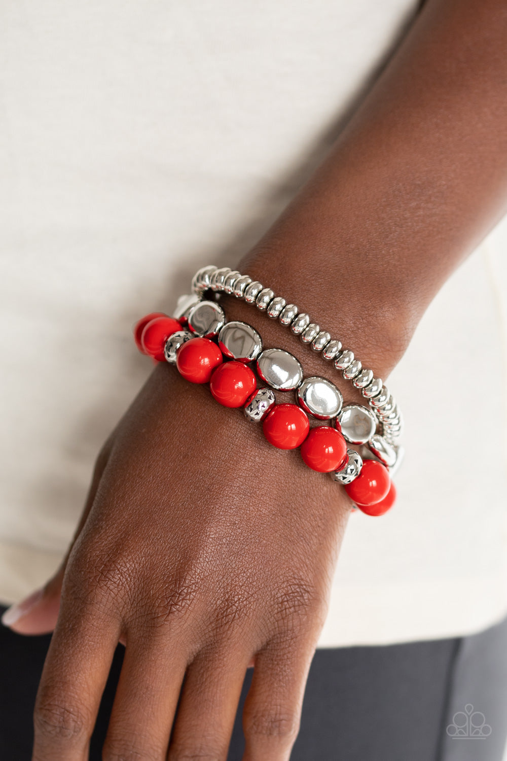 Paparazzi Prismatic Pop - Red Bracelet