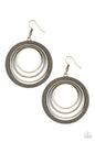 Paparazzi Totally Textured - Brass Earrings