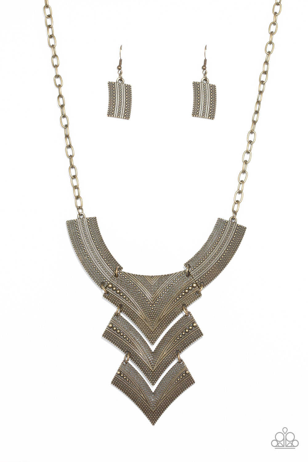 Paparazzi Fiercely Pharaoh - Brass Necklace