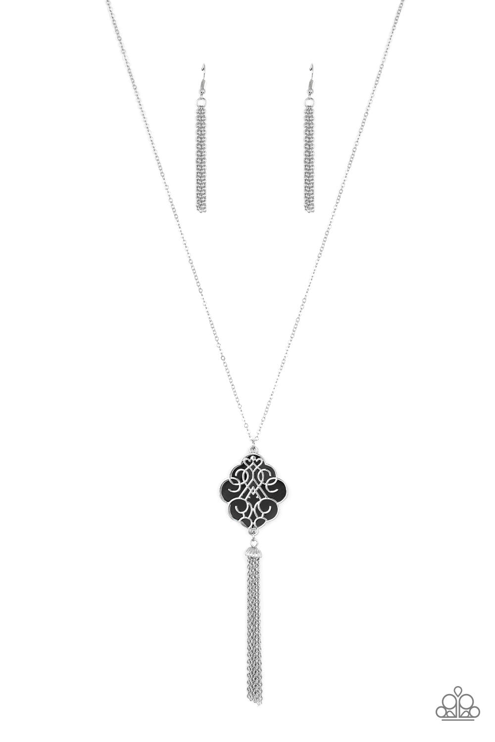 Paparazzi Malibu Mandala - Black Necklace