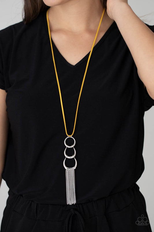 Paparazzi Industrial Conquest - Yellow Necklace