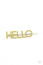 Paparazzi Hello There - Yellow Hair Clip