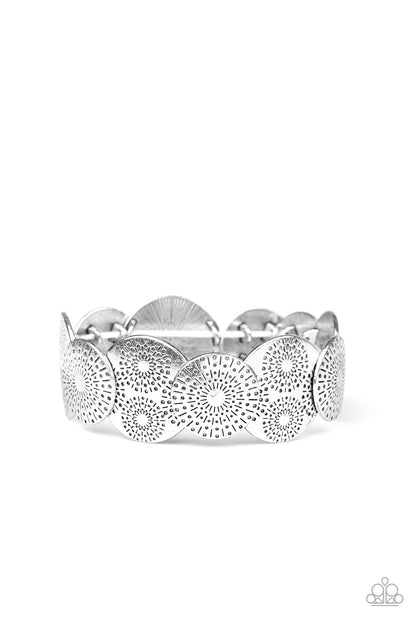 Paparazzi Pleasantly Posy - Silver Bracelet