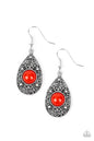Paparazzi From POP To Bottom - Red Earrings