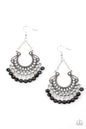 Paparazzi GLOW Down In Flames - Black Earrings