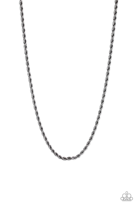 Paparazzi Double Dribble - Black Men's Necklace