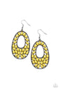 Paparazzi Beaded Shores - Yellow Earrings