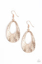 Paparazzi Mean Sheen - Rose Gold Earrings